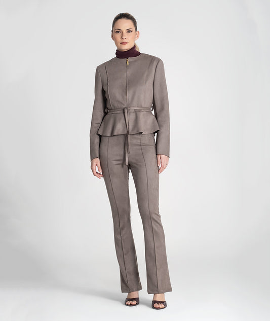GRAY FLARED PANTS