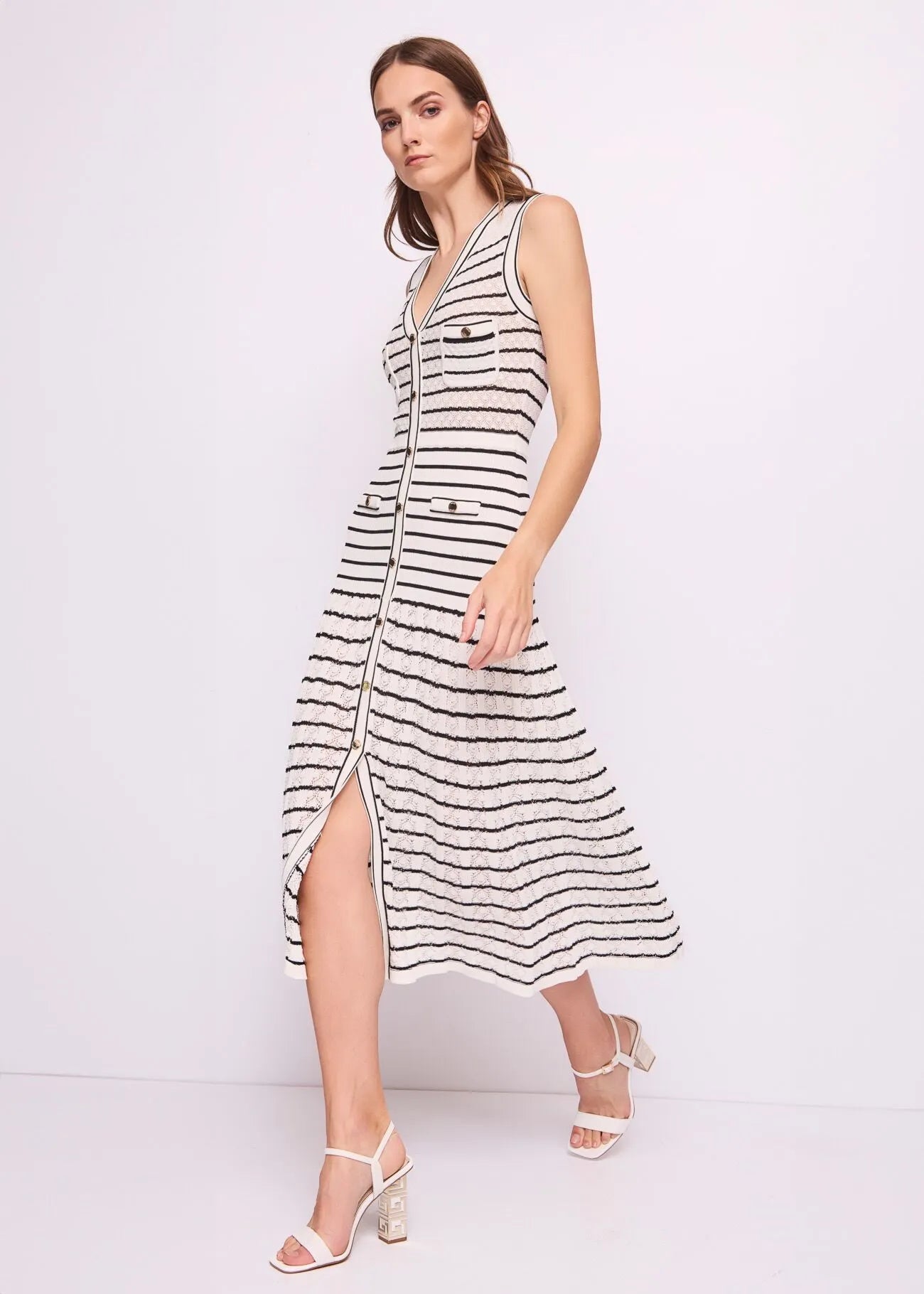 STRIPED KNIT DRESS