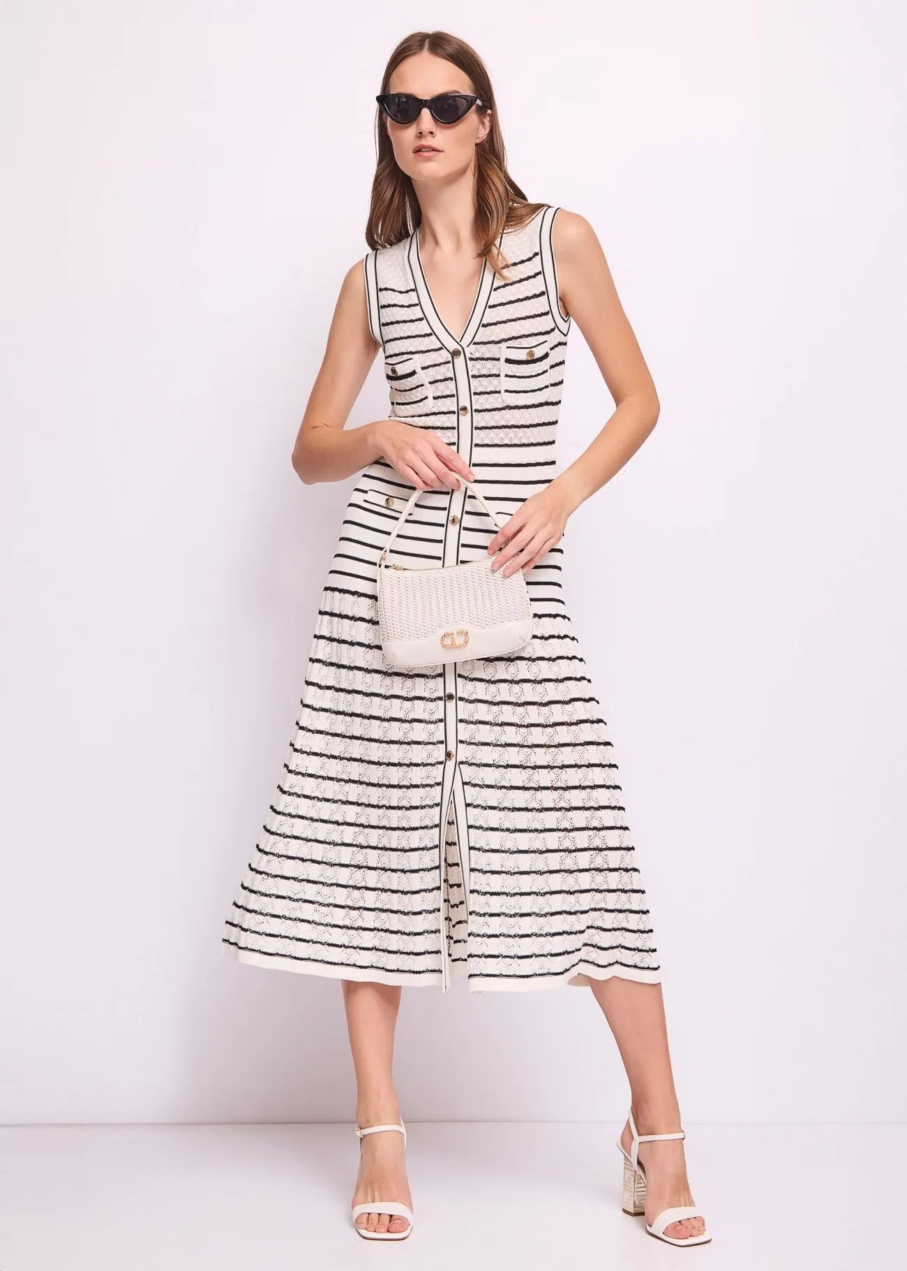 STRIPED KNIT DRESS