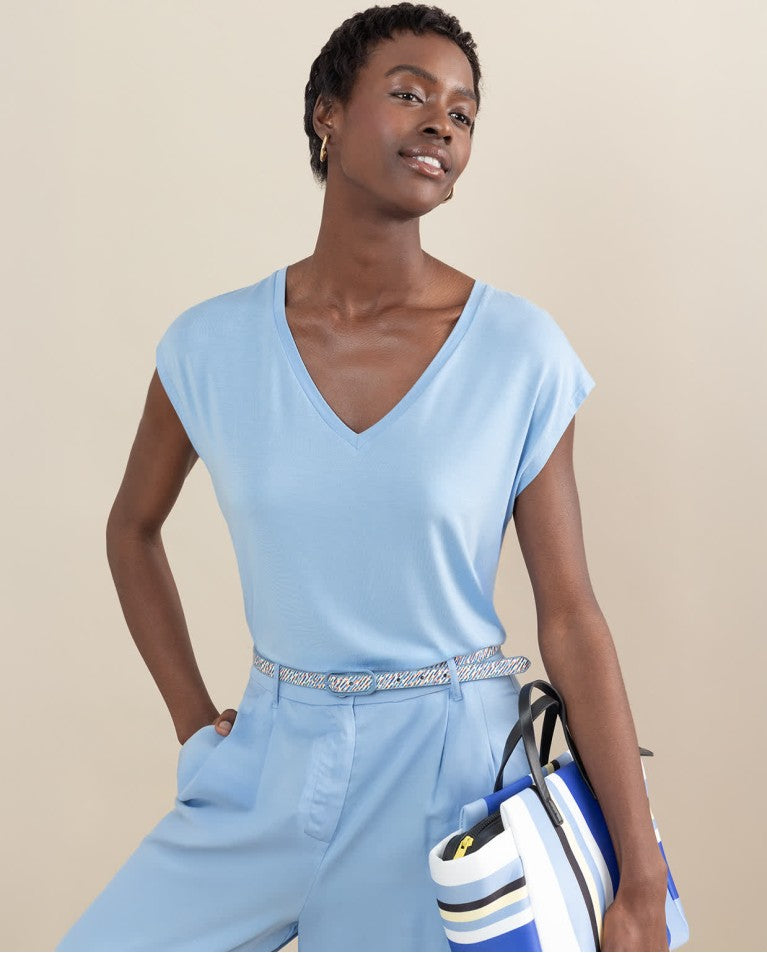 T-SHIRT BLU LICA