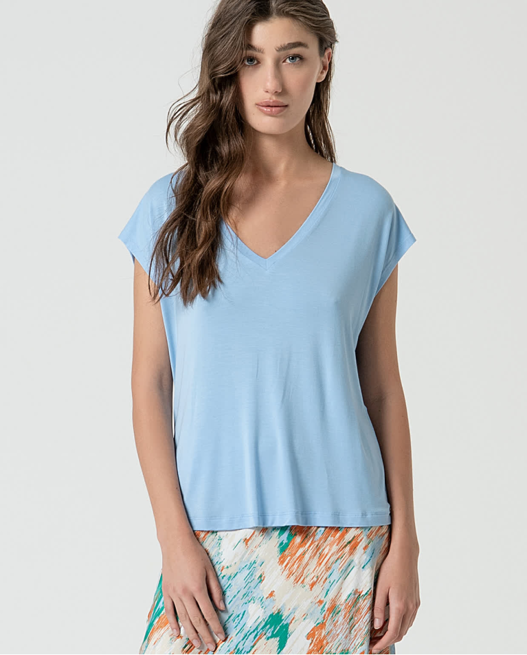 T-SHIRT BLU LICA
