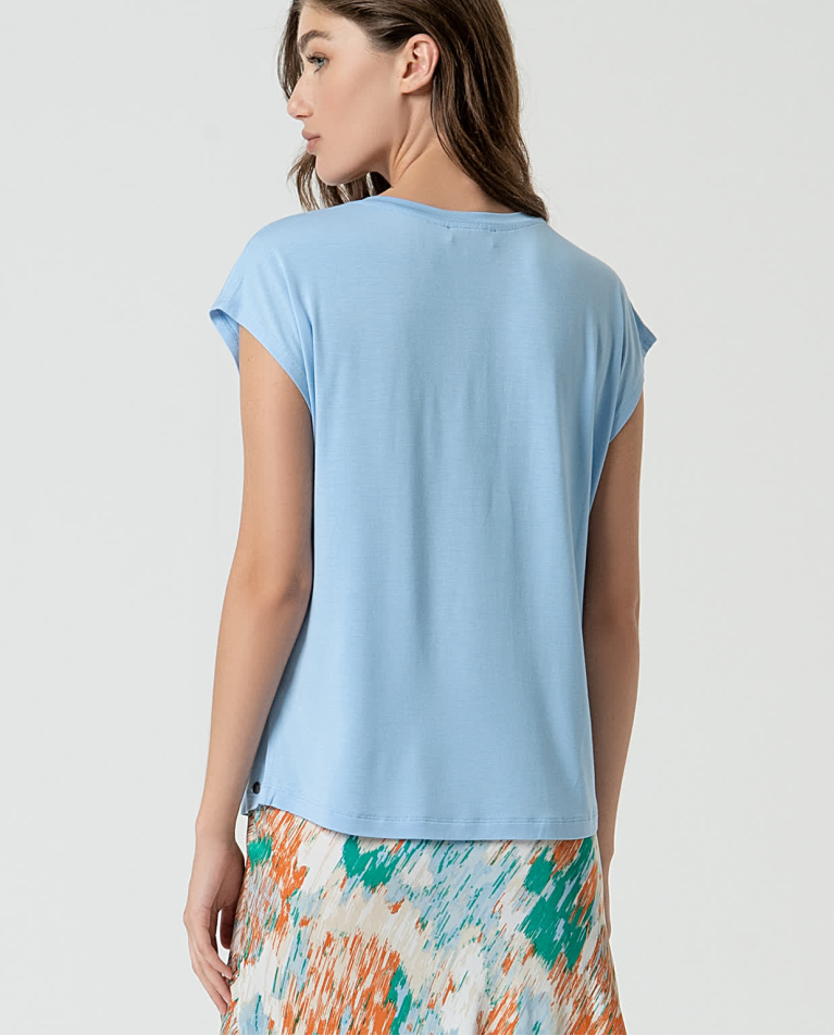 T-SHIRT BLU LICA