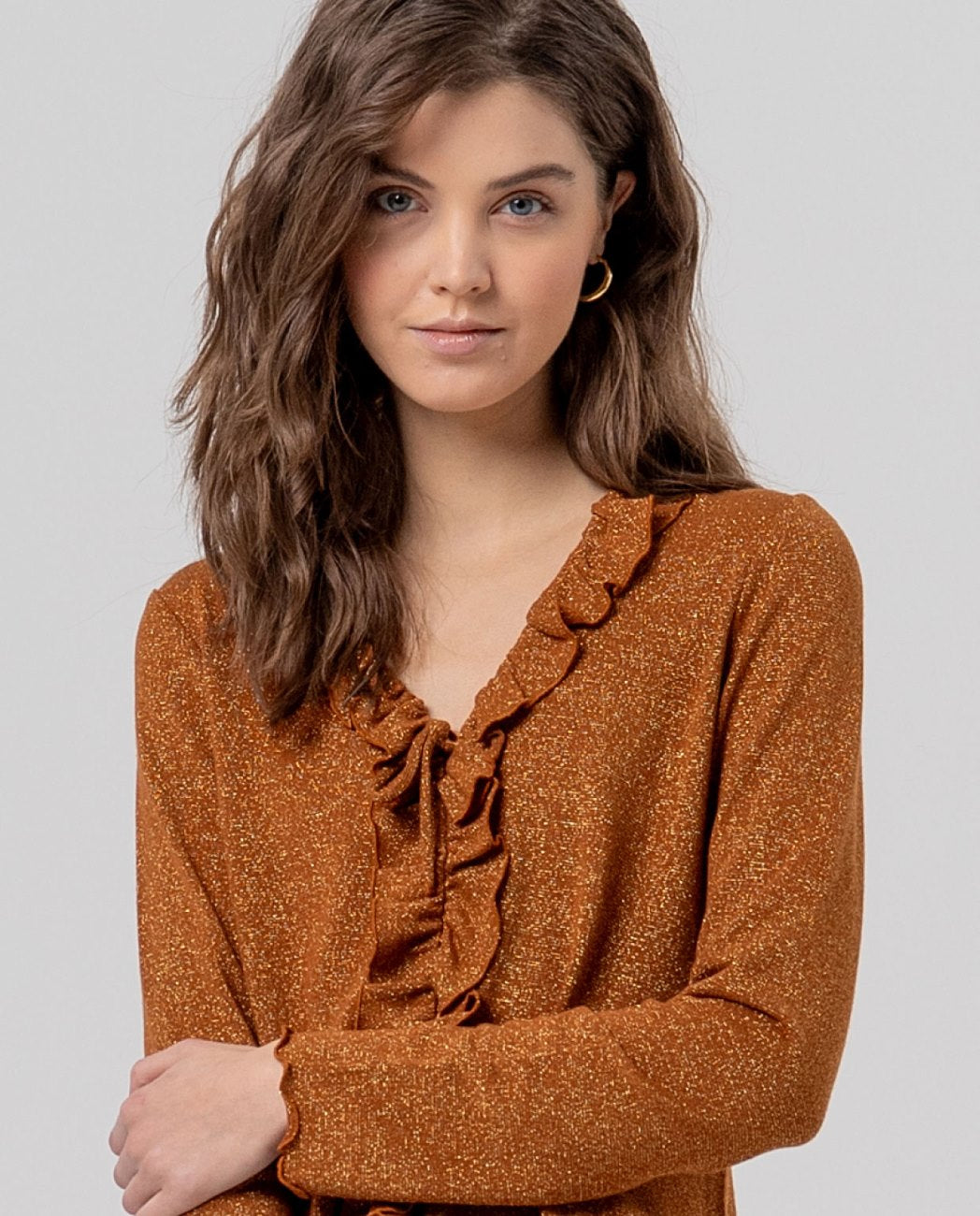 TAXU-BLUSE KUPFER