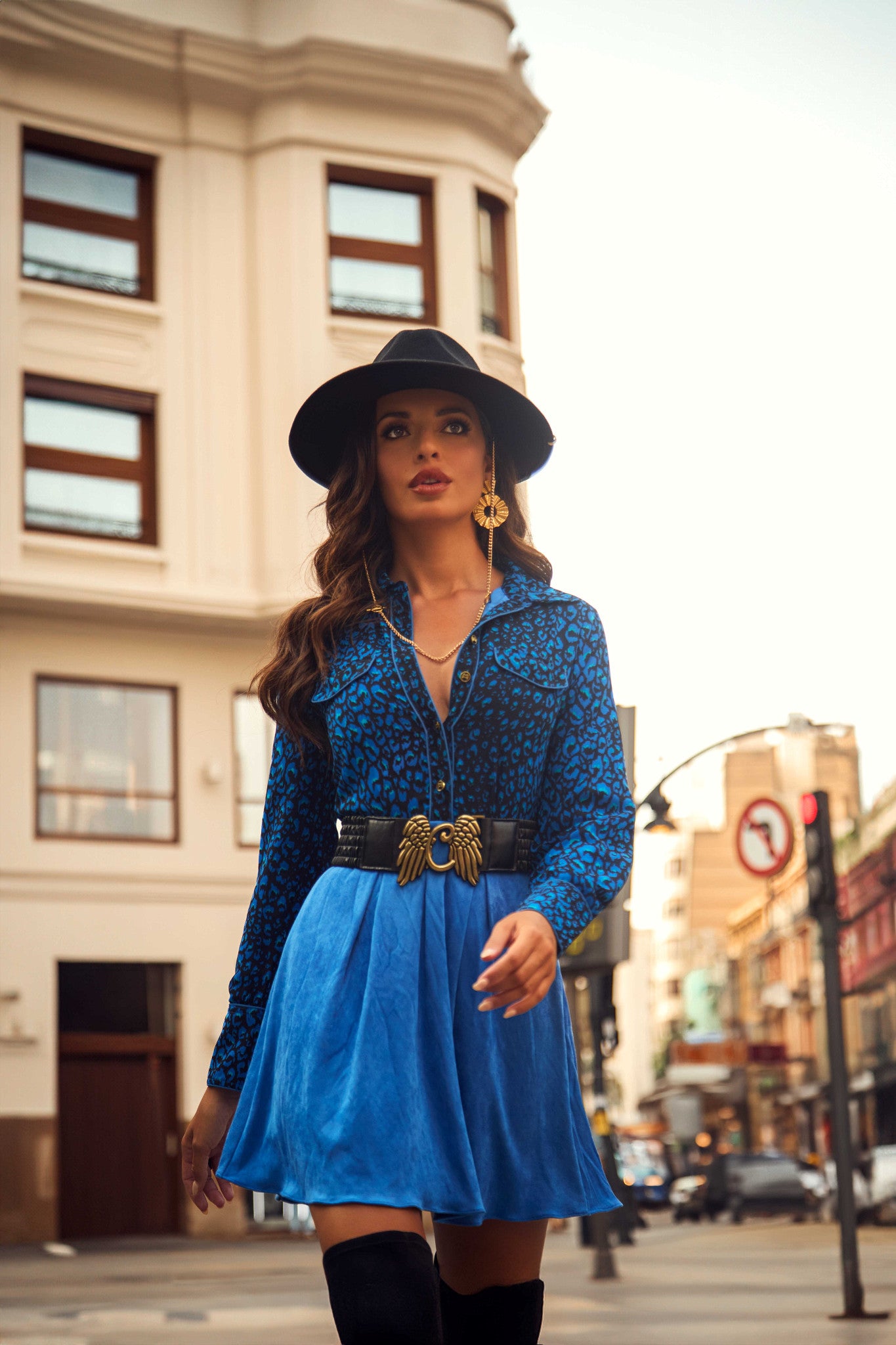 CHAMELEON BLUEBERRY DRESS