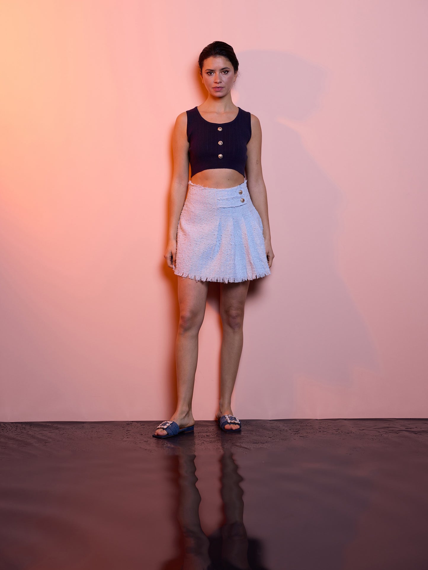 FALDA SAIA AZUL