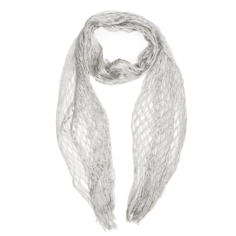 FOULAR ROUGE GRIS ARGENT