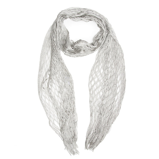 FOULAR ROT GRAU SILBER