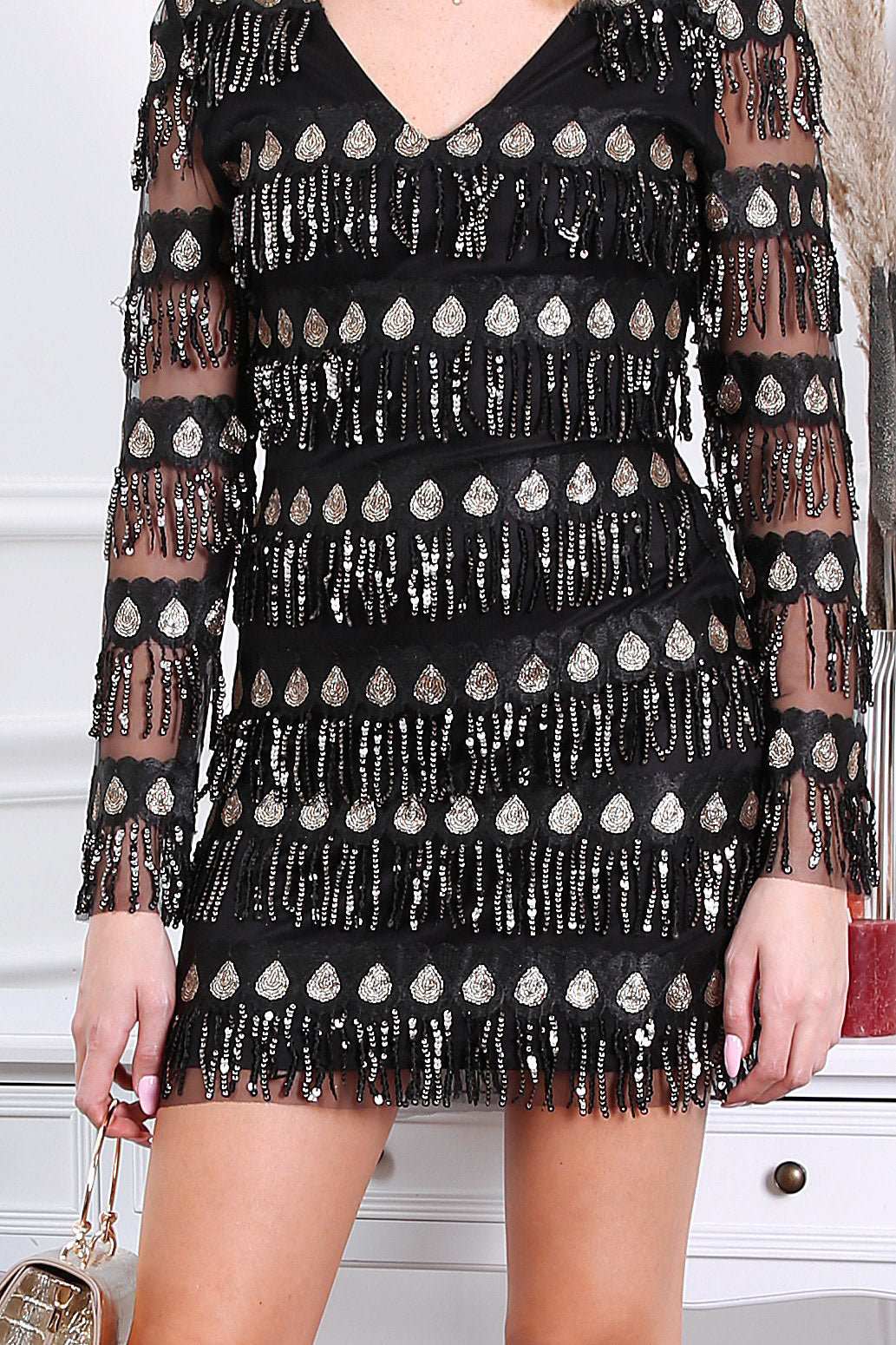 Vestido Flecos