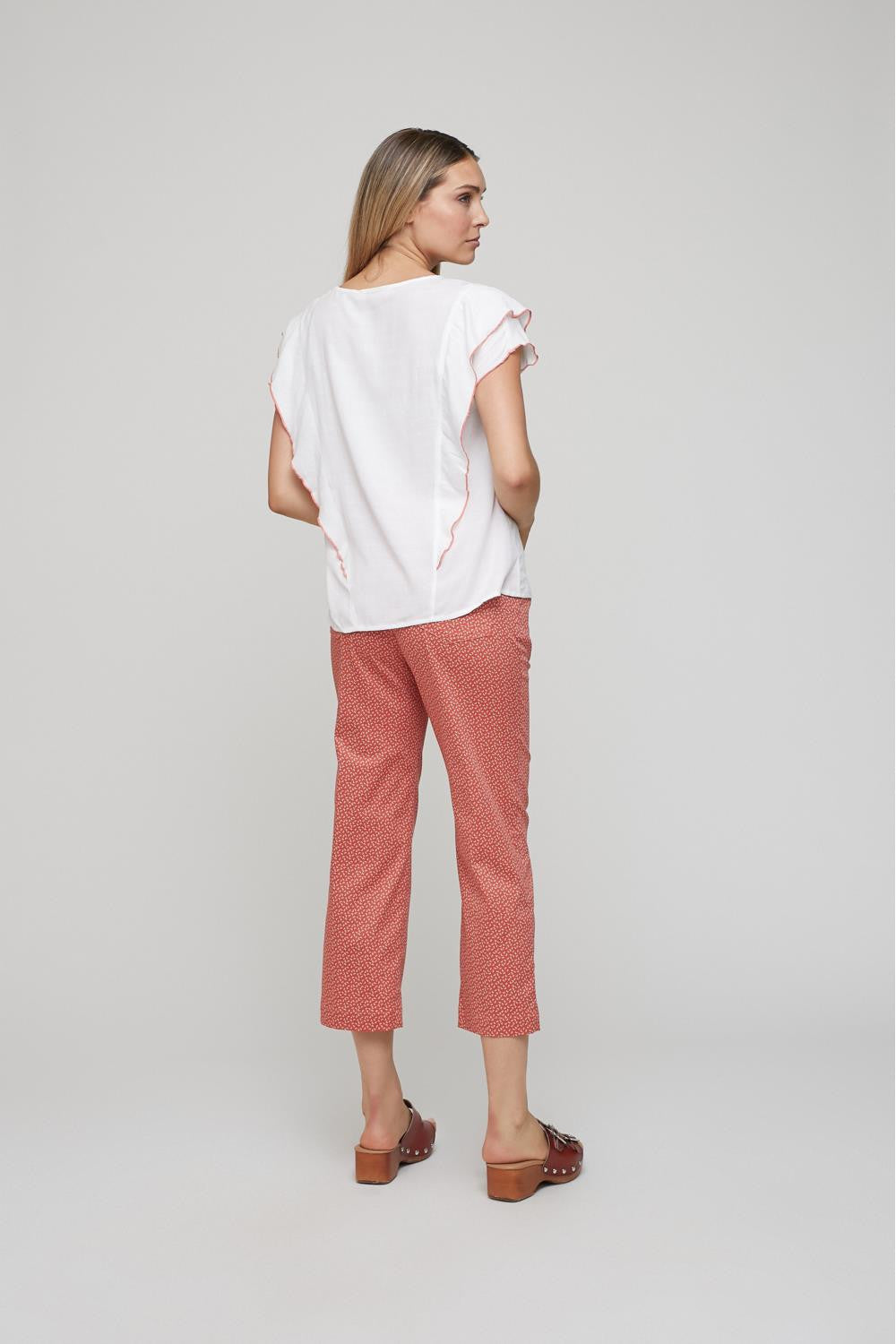 Blusa Volante Naranja
