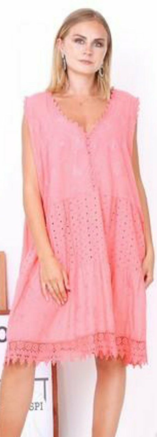 Vestido suelto de algodón en talla grande