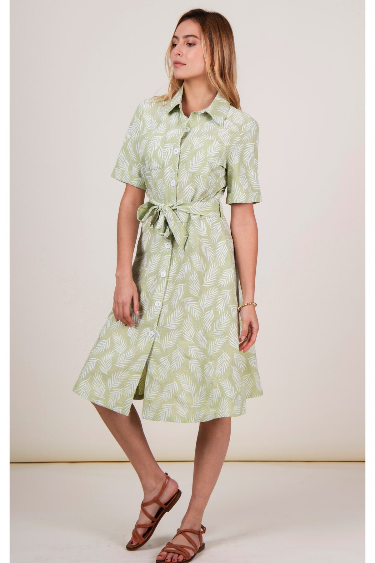 Half Sleeve Shirt Dress