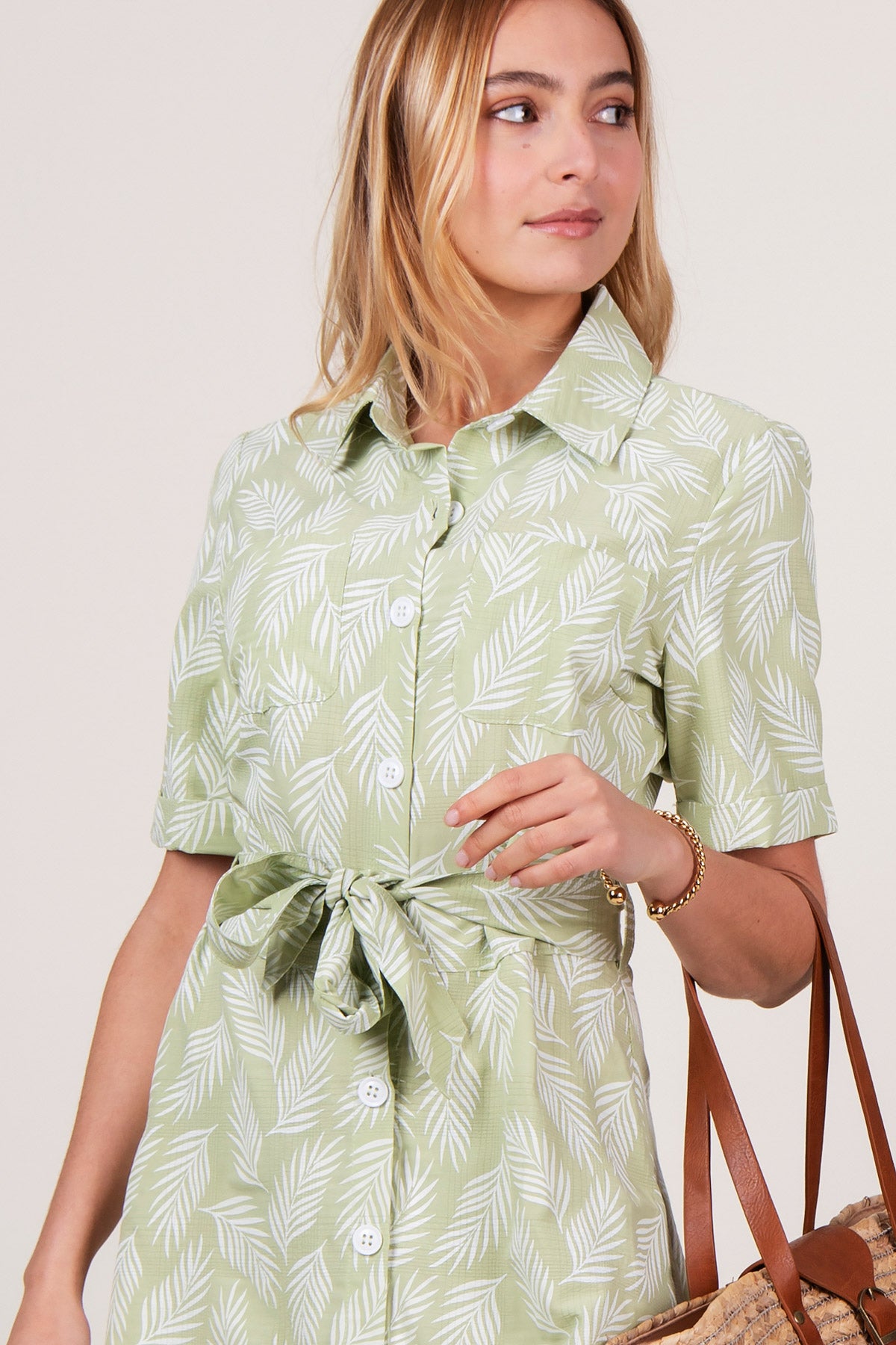 Half Sleeve Shirt Dress