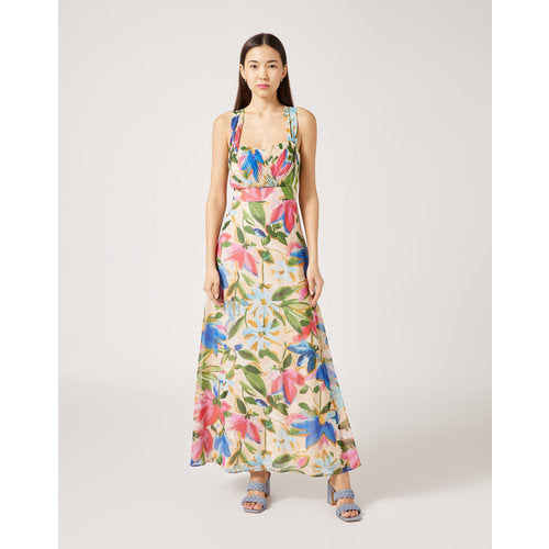 Vestido longo floral