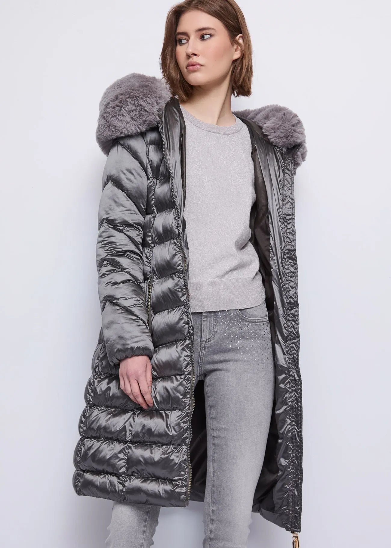 PLUMAS BRILLANTE GRIS
