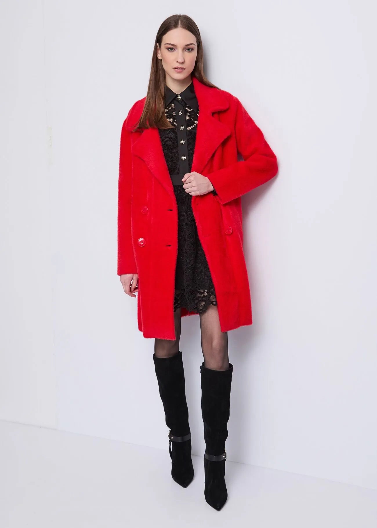 RED FUR COAT