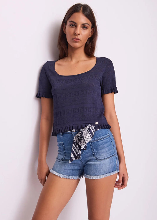 MARINEBLAUES T-SHIRT