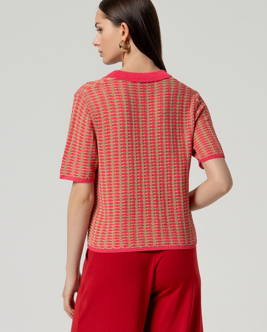 CARDIGAN COL CHEMISE GRILLÉ HITA