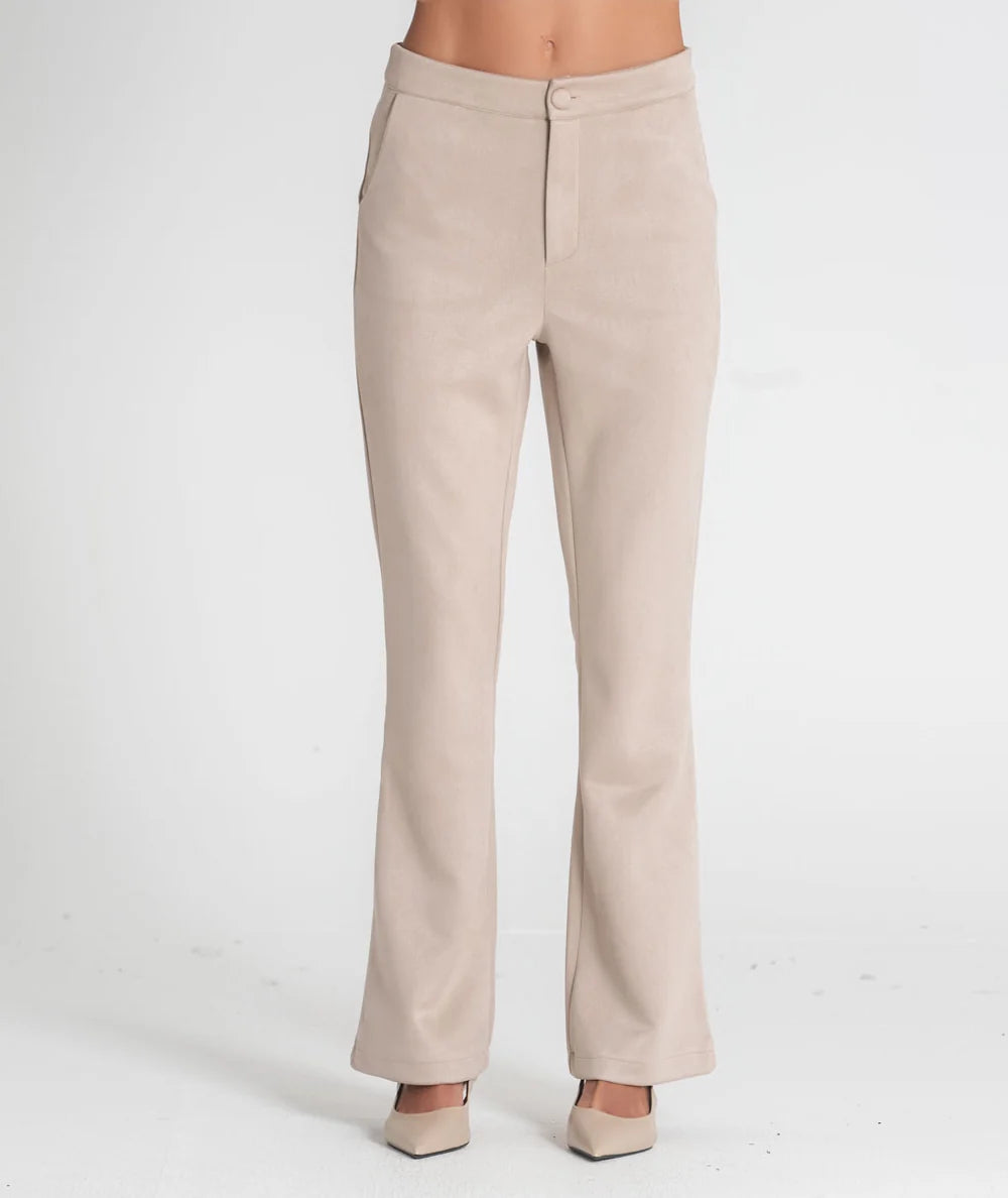 PANTALONI IN CAMOSCIO BEIGE
