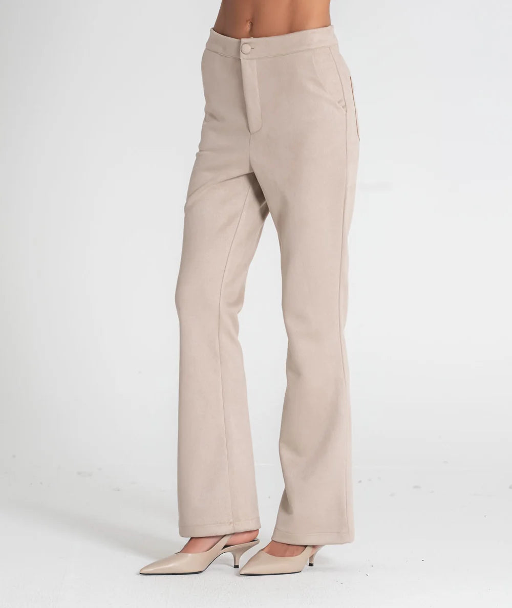 PANTALONI IN CAMOSCIO BEIGE