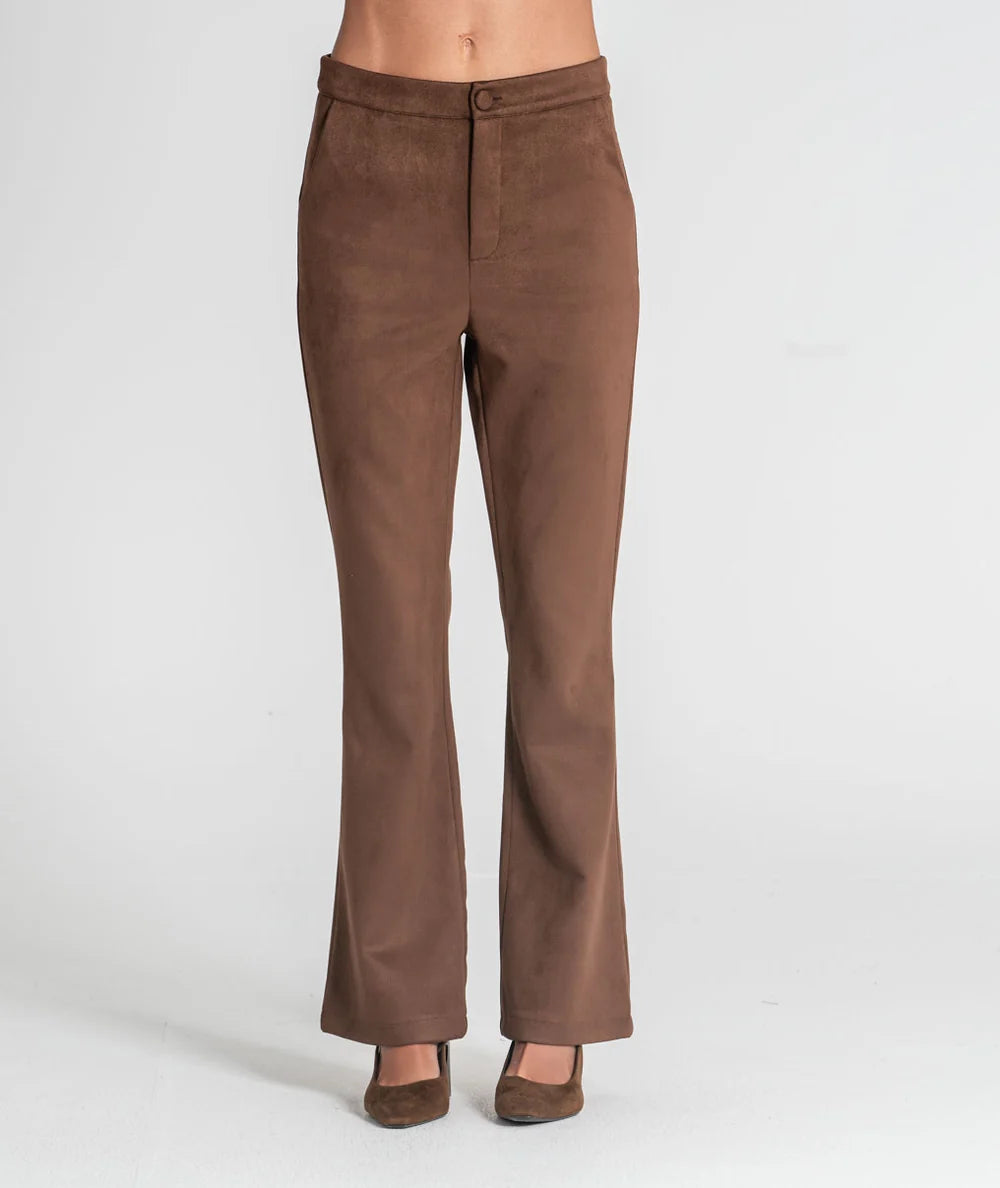 PANTALONE SCAMOSCIATO MARRONE