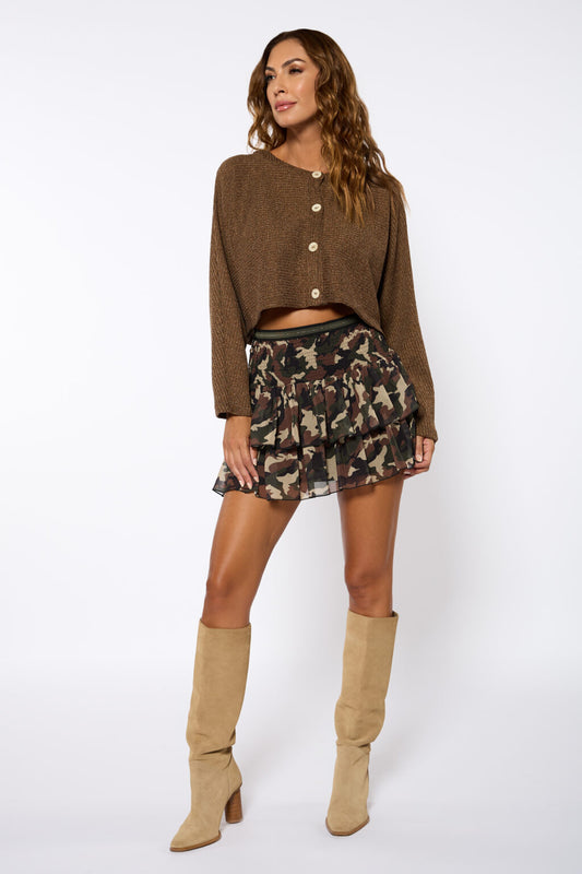 MINIFALDA MILITAR PRINT