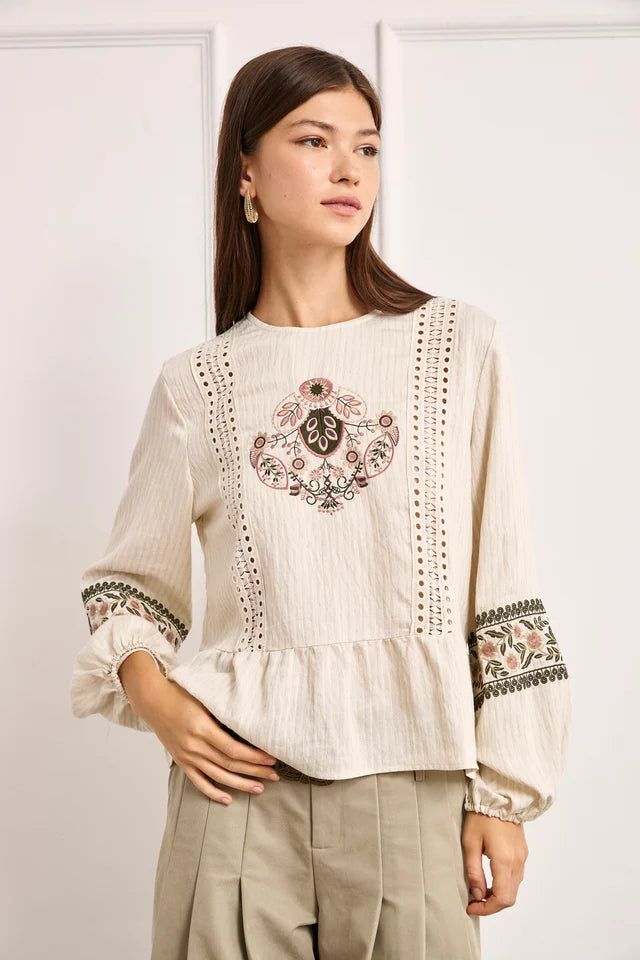 BLUSA CELVIA ÉCRU