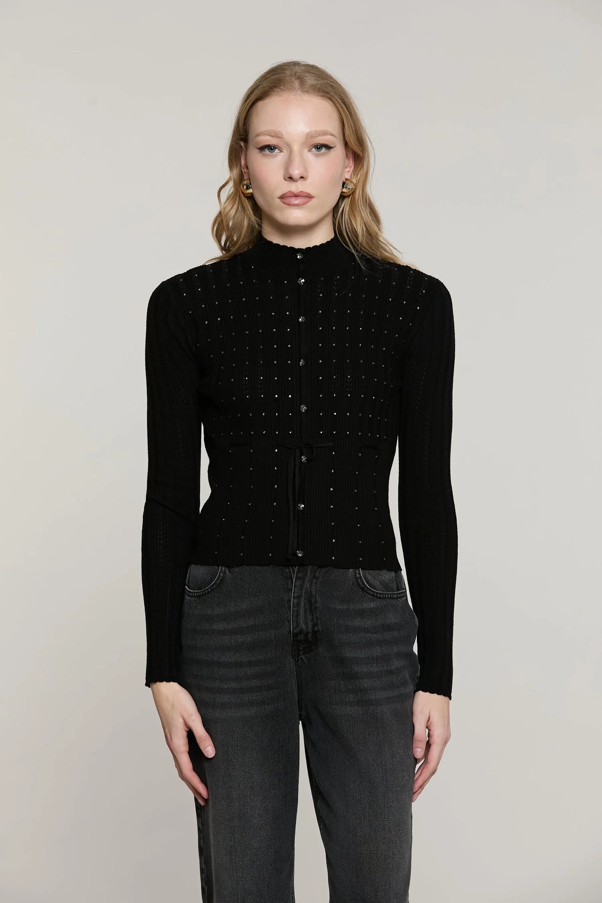 CHAQUETA ROCHET NEGRA