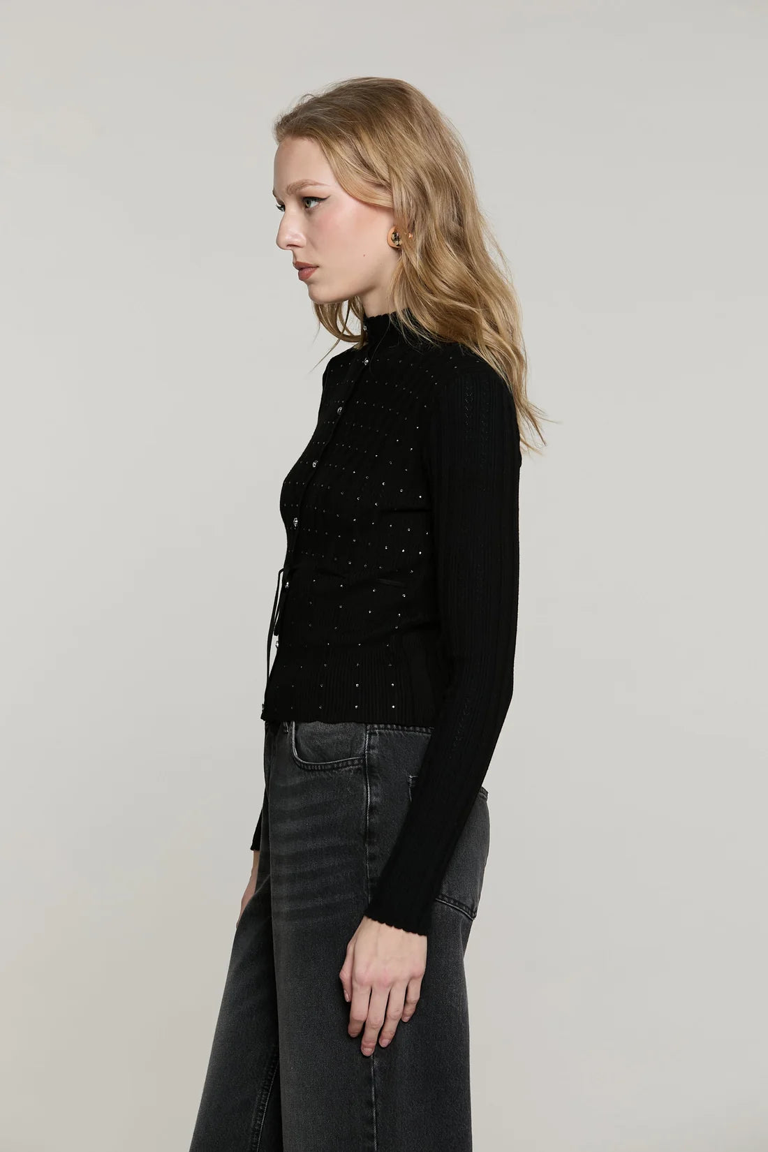 CHAQUETA ROCHET NEGRA