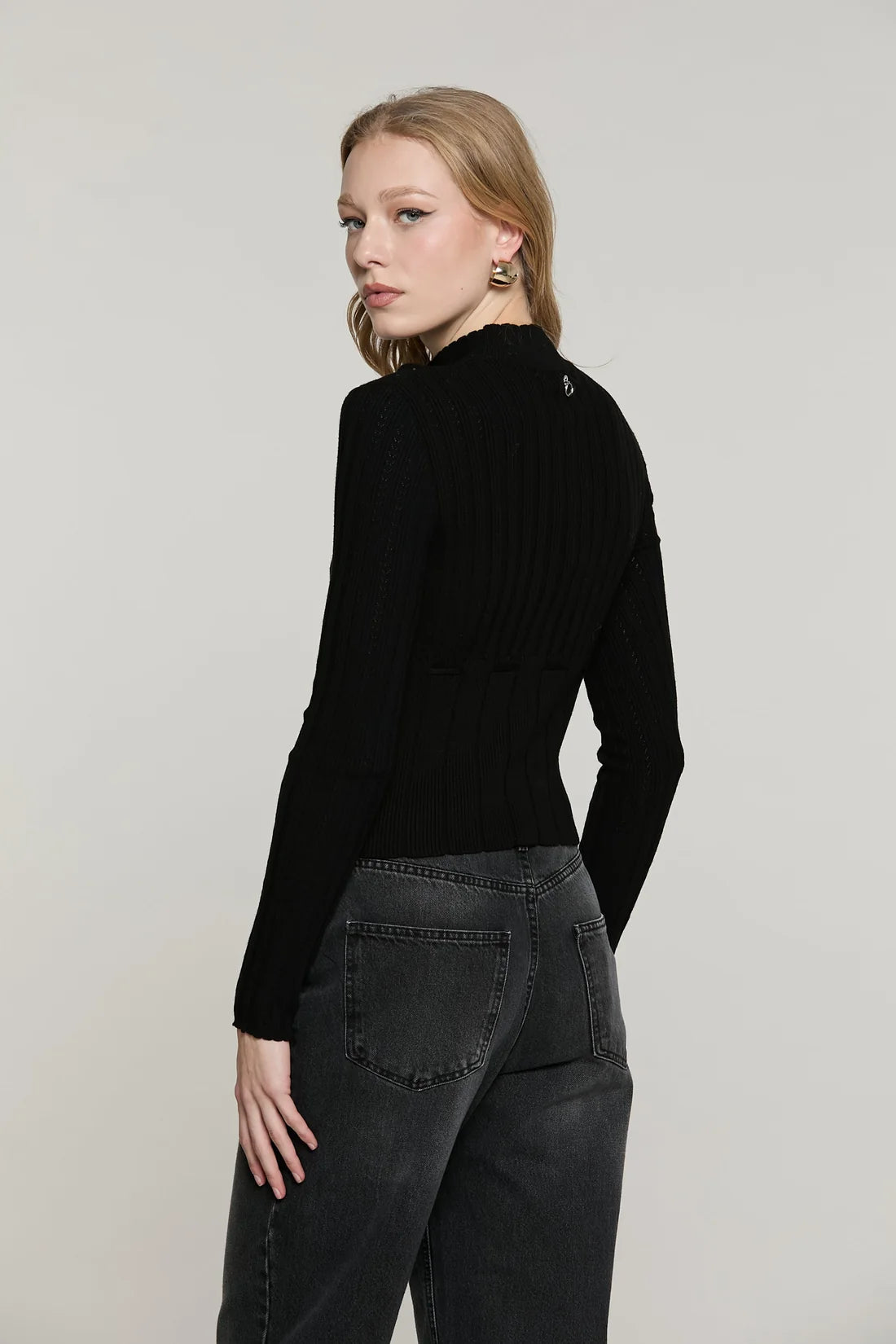 CHAQUETA ROCHET NEGRA