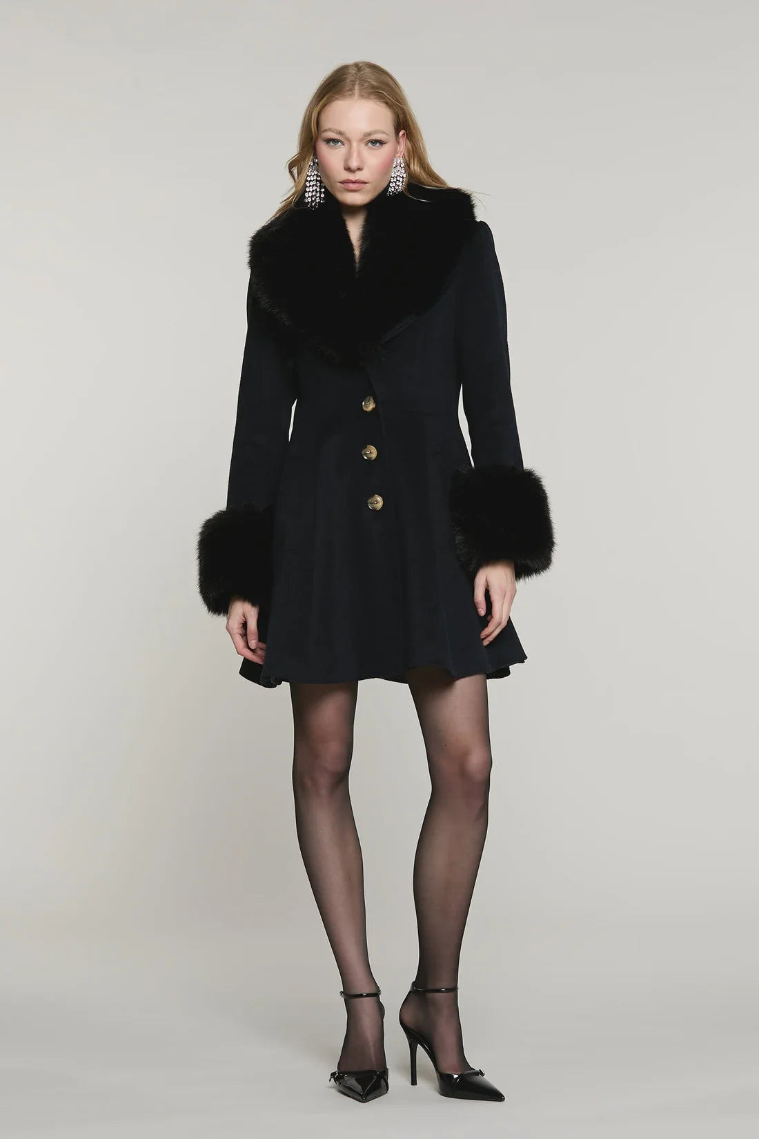 PARKA NERA ABRIGO