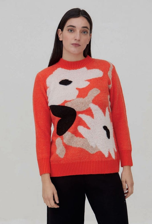 Pull Jacquard Orange