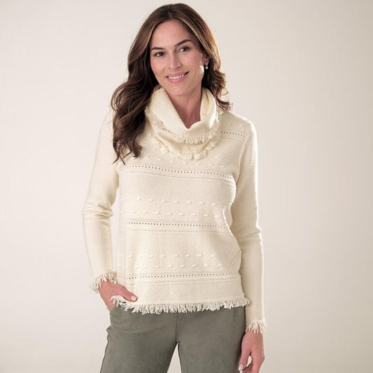 Pullover mit rohem Halsausschnitt