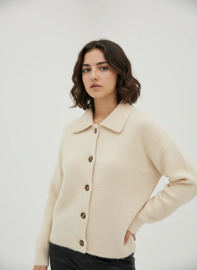 Ecru plush jacket