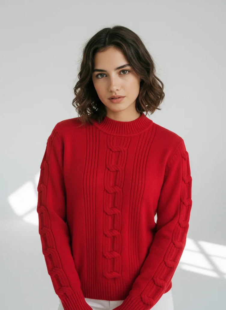 JERSEY TRENZAS RROJO