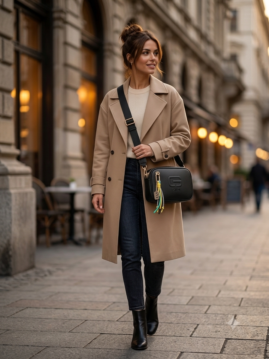 TASCHE GRETA SCHWARZ MATT
