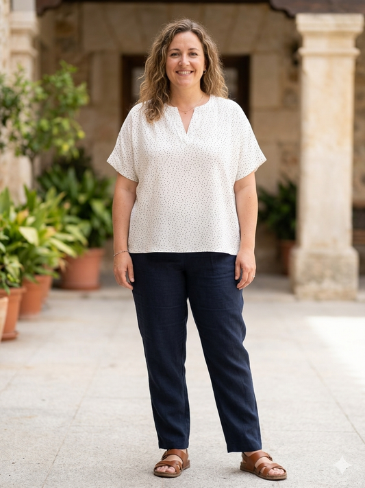 BLUSA LAYA TOPOS