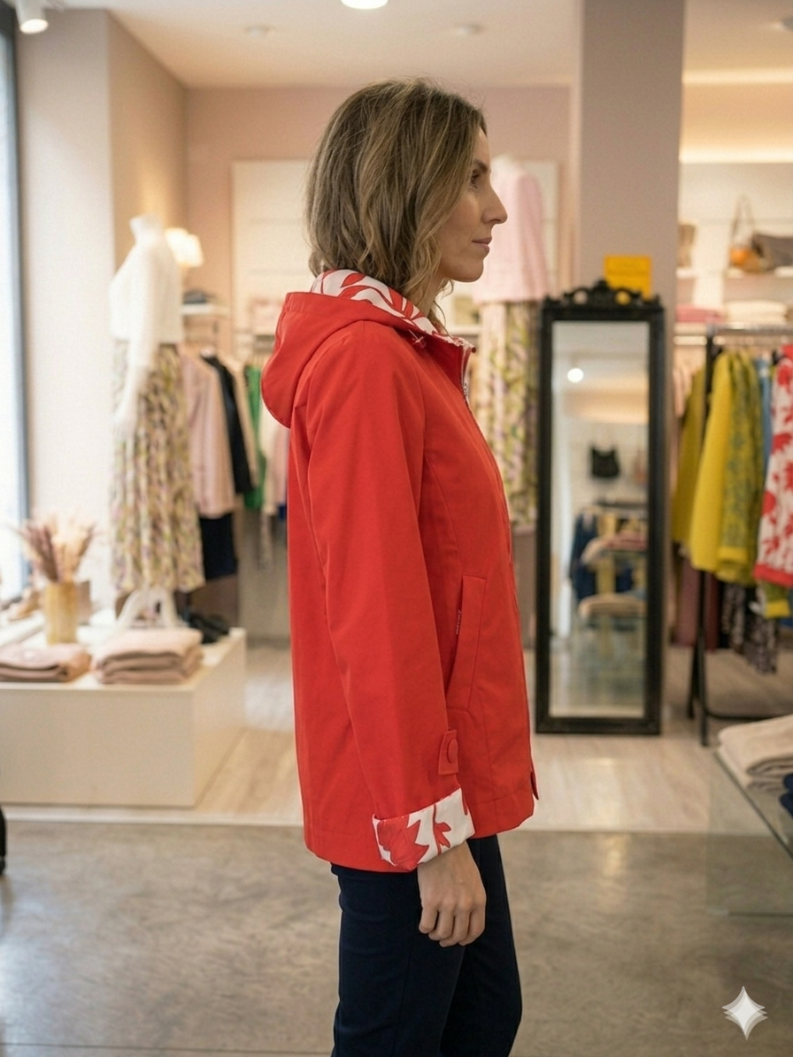 RED FABIOLA PARKA