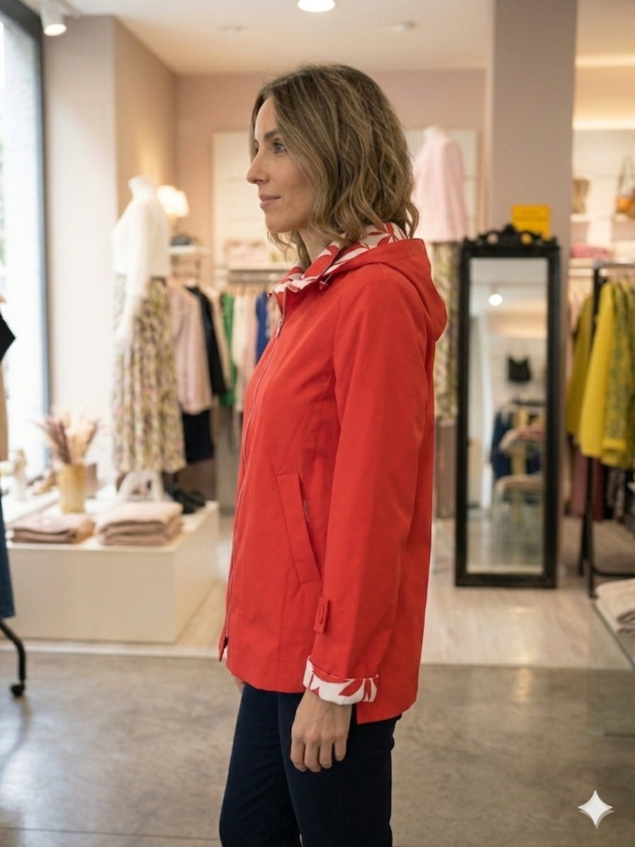 RED FABIOLA PARKA