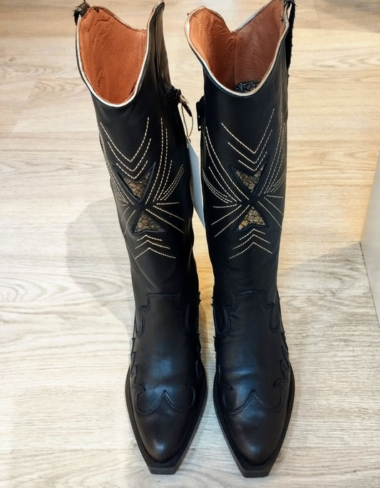 BLACK SAUVAGE HIGH BOOTS