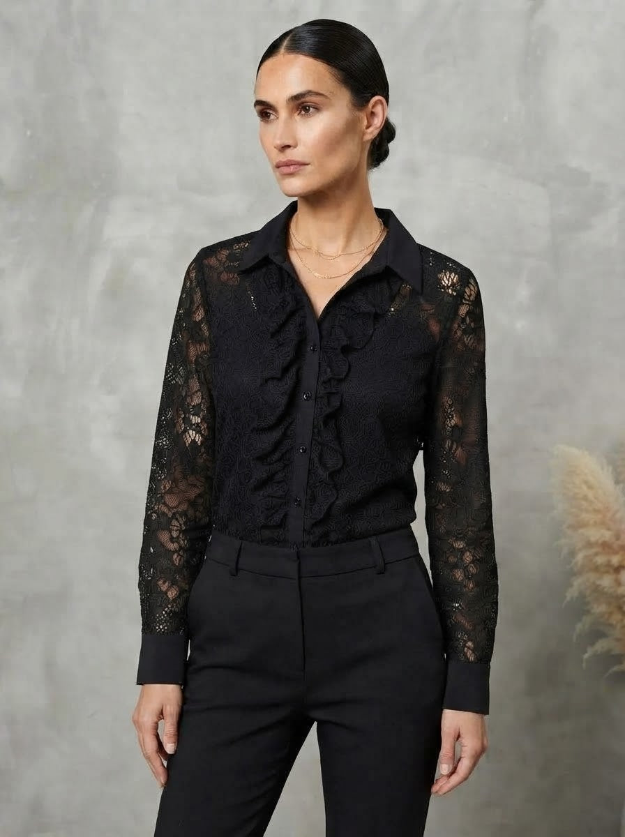 CHEMISE À VOLANTS