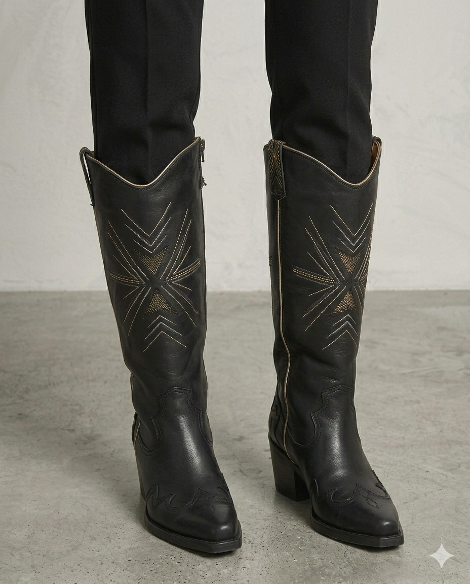 BLACK SAUVAGE HIGH BOOTS