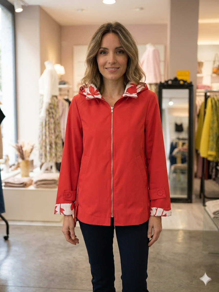 RED FABIOLA PARKA