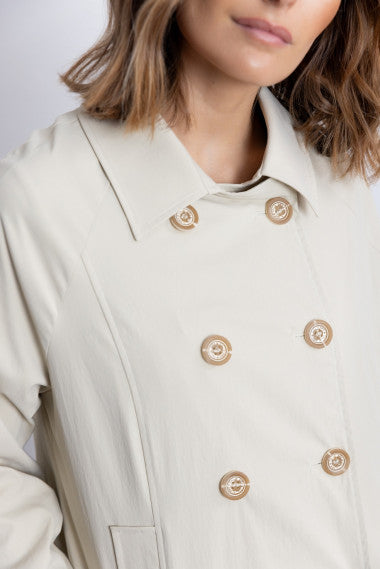 Gabardina curta Vera Udara cru