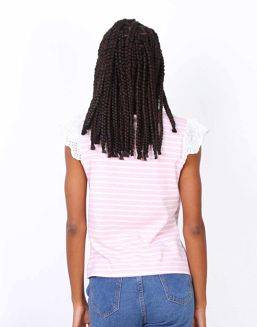 Camiseta de rayas rosa